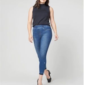 NWT! Spanx Distressed Ankle Skinny Jeans, Medium Wash Size Large 20203R